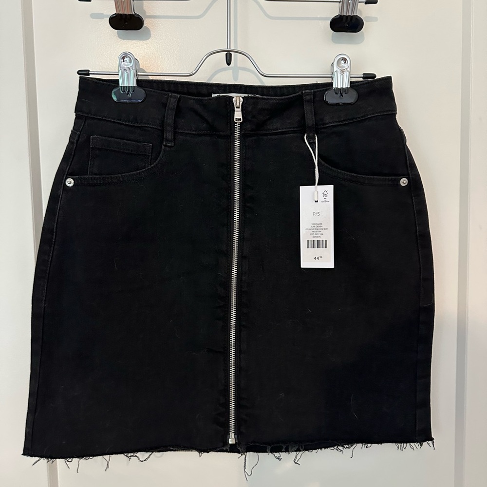 Black Denim Skirt